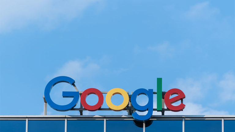 Google sign on building